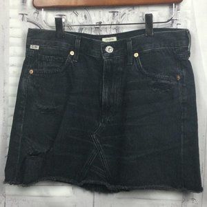 Citizens of Humanity Mini Skirt Black Jean  25